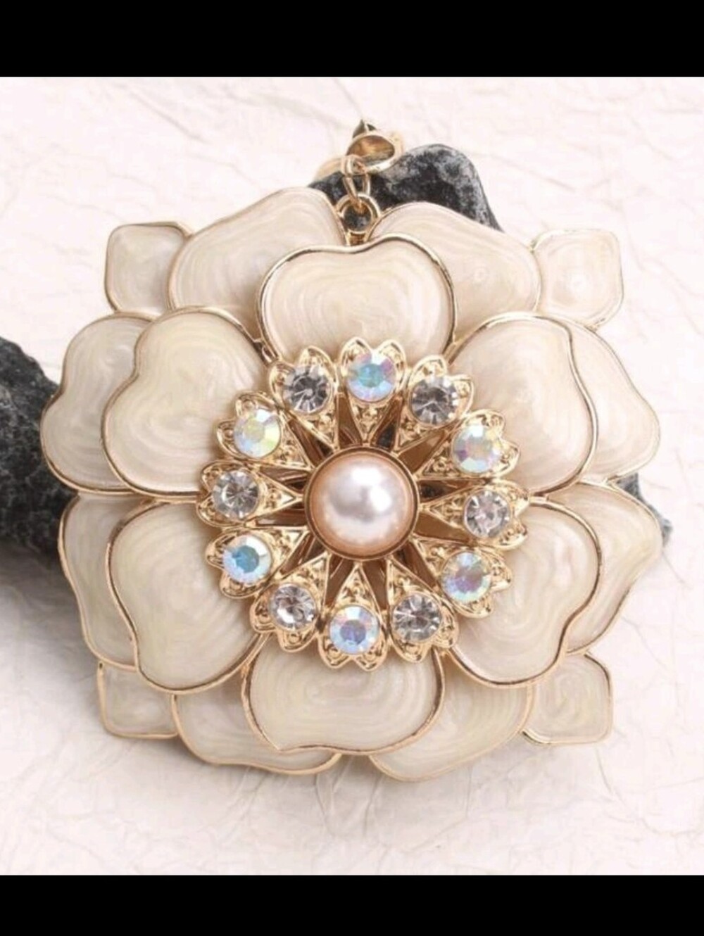 Beautiful Large Flower Bag Charm/ Keychain NEW